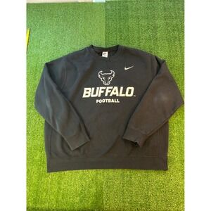 Nike UB Buffalo Football Crewneck Sweatshirt Mens XL Black Graphic Pullover